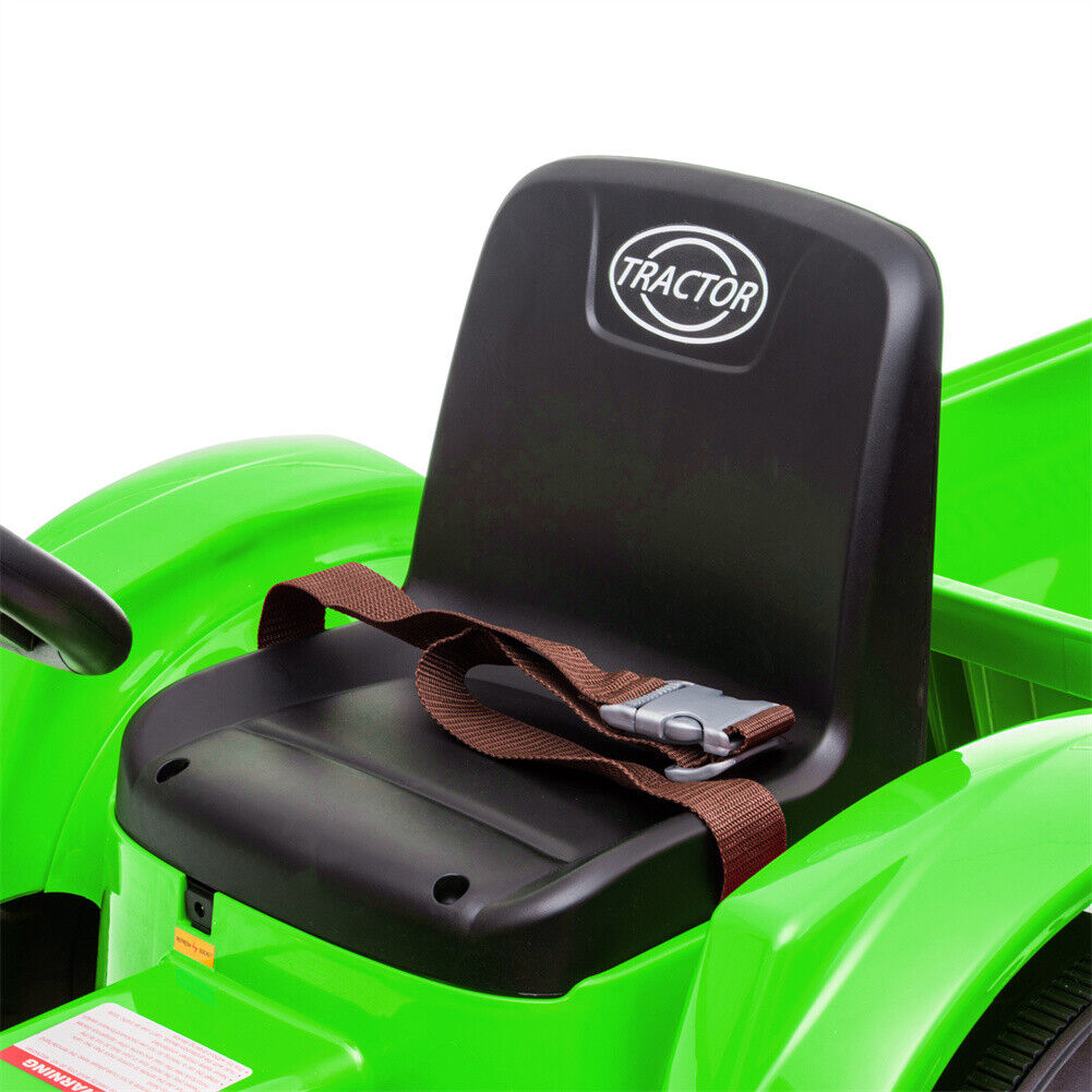 3-Speed Electric Ride On Tractor Car Toy with Trailer for Kids - Remote Controlled