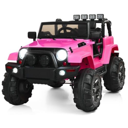 3-Speed Ride-On Truck with MP3 Player, Remote Control, and LED Lights for Safe and Fun Playtime