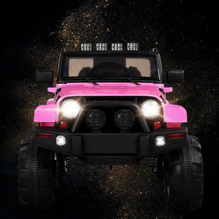 3-Speed Ride-On Truck with MP3 Player, Remote Control, and LED Lights for Safe and Fun Playtime