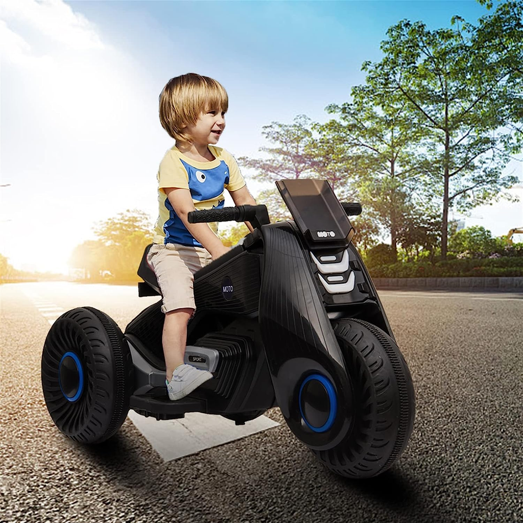 3-Wheel Double Drive Electric Bike for Kids - 6V Ride-On Motorcycle