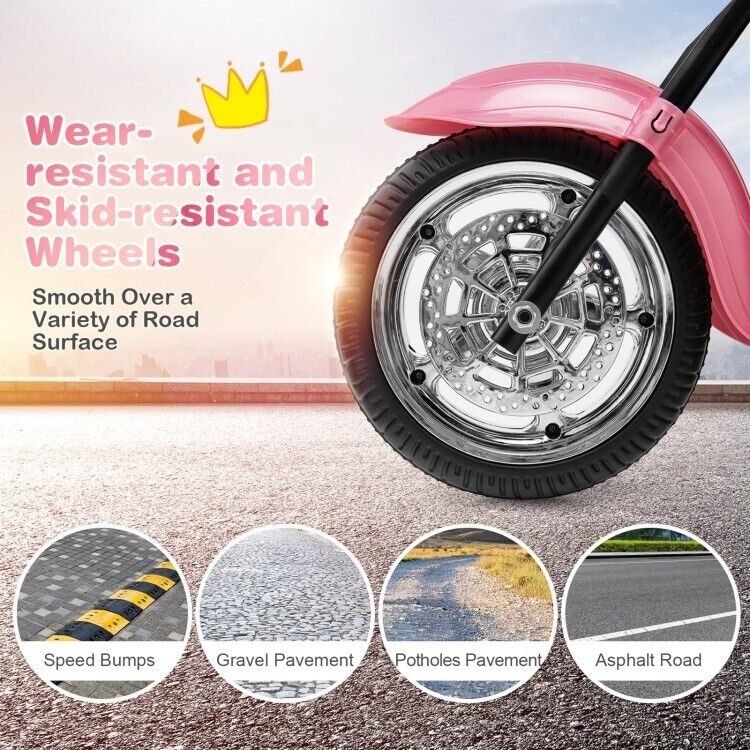 3-Wheel Kids Motorcycle Toy with Lights and Music - Perfect for Training Toddlers