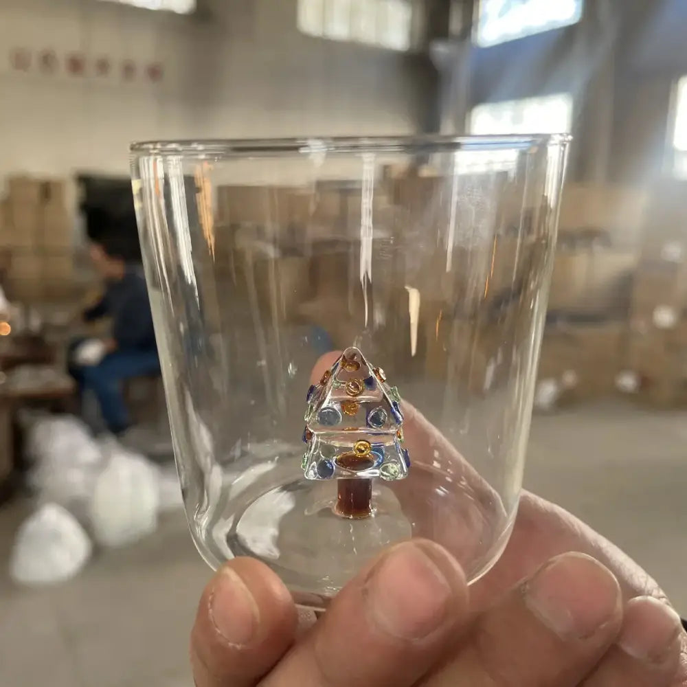 300ml 3d christmas tree wine glass – dining room holiday tumbler