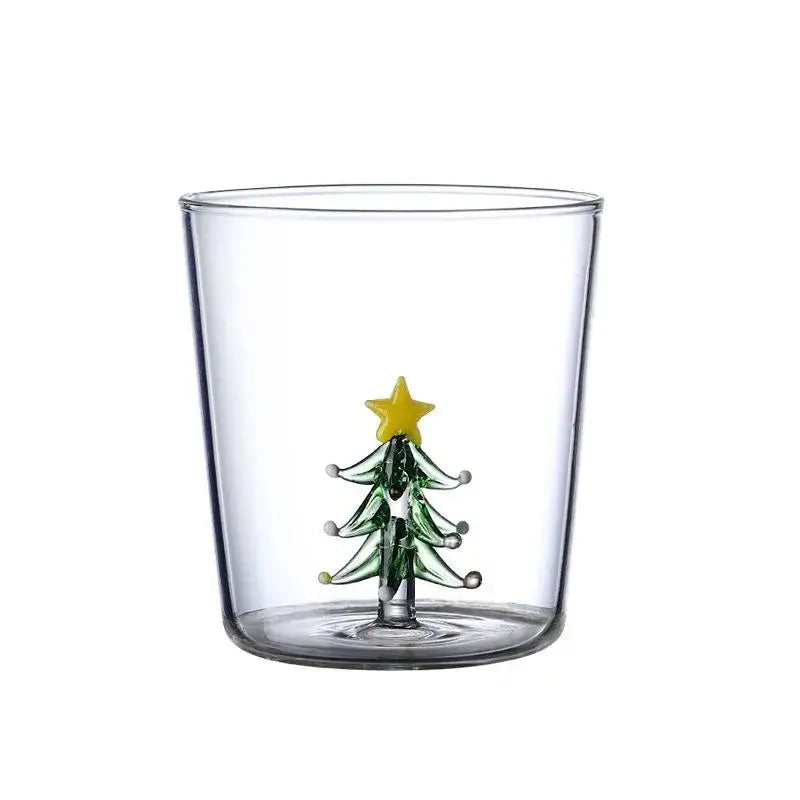 300ml 3d christmas tree wine glass – dining room holiday tumbler