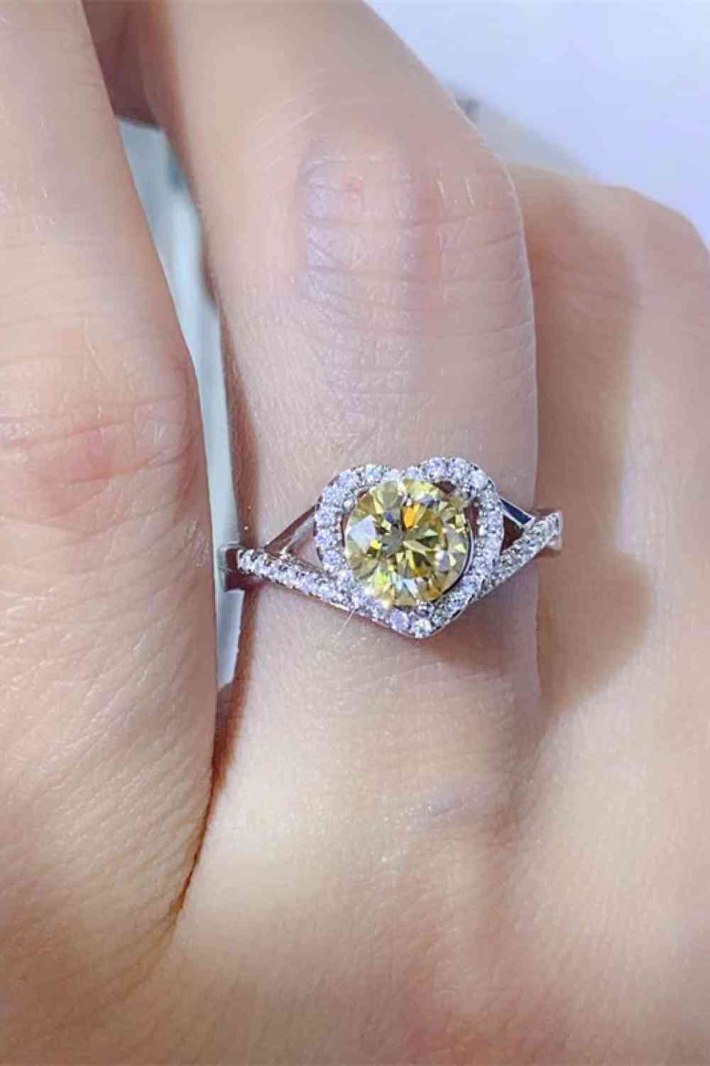 1 Carat Moissanite 925 Sterling Silver Ring