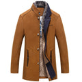 Men's Woolen Coat Thickened Collar Coat