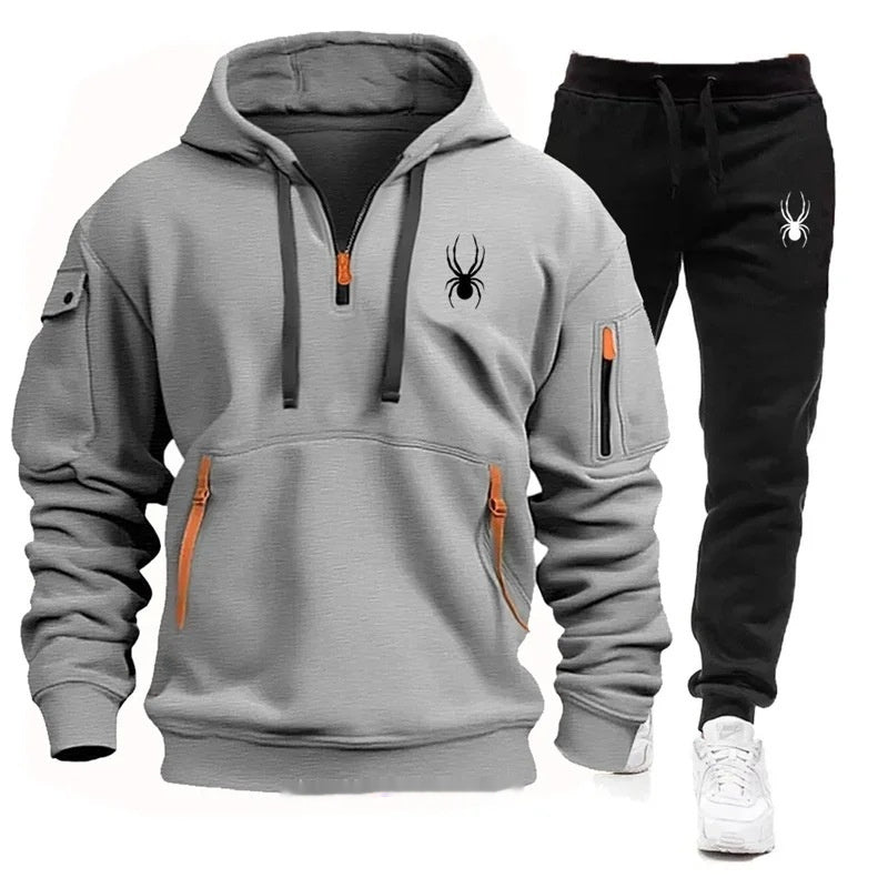 Casual Men's Jogger Set Pocket Polyester