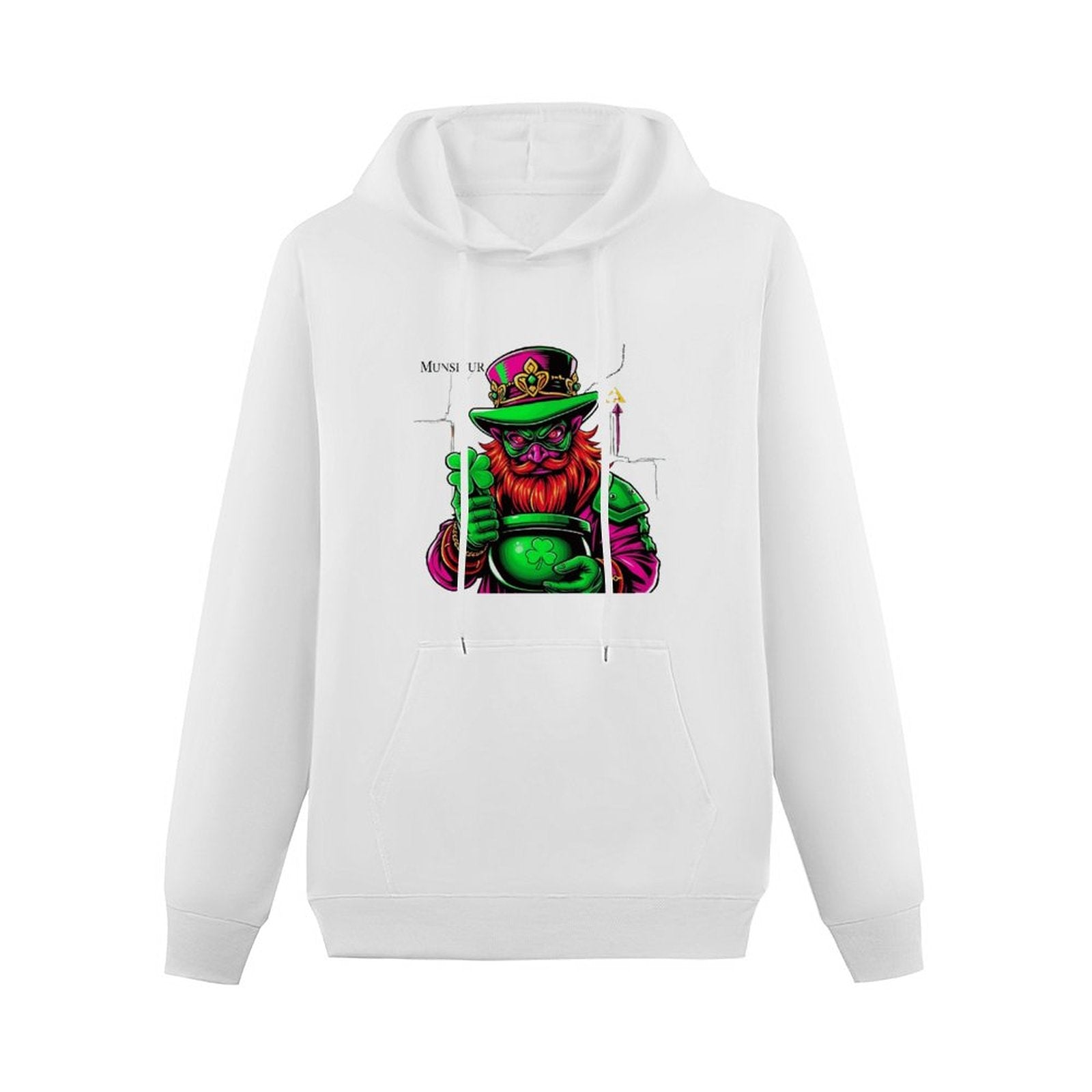 St. Patrick's Day Collection Munsieur Cotton Women's Leprechaun Mafia Boss "Uncle Ron" Sweater with Pocket