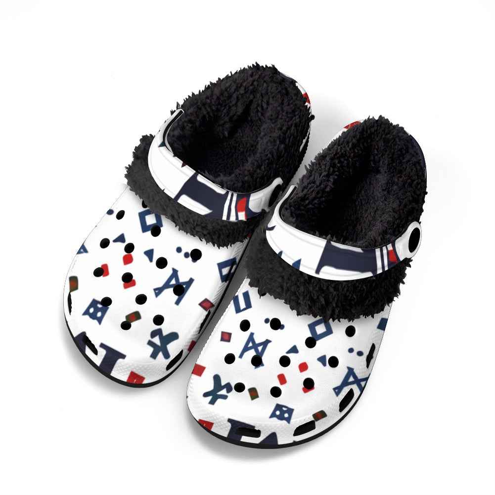 MUNSIEUR Fuzzy Crocs Slippers