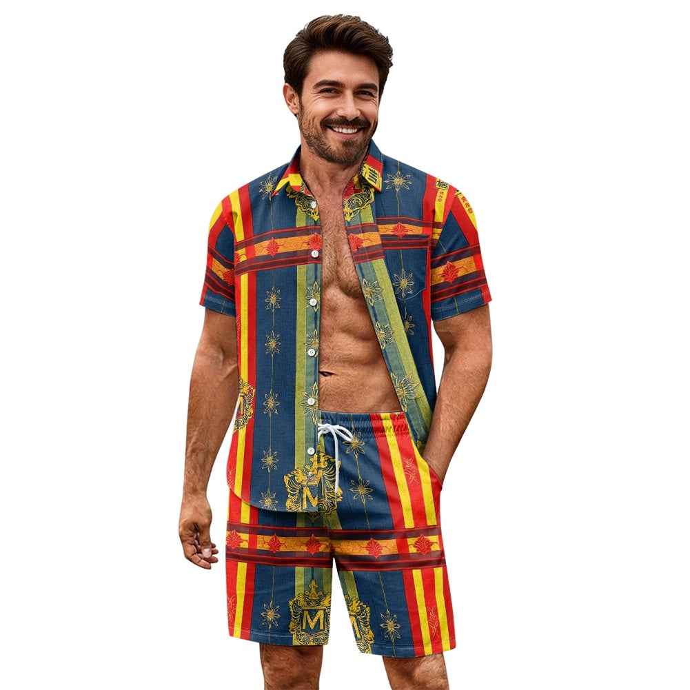 Men's Matching Shorts Set - Two Piece Casual Summer Outfit