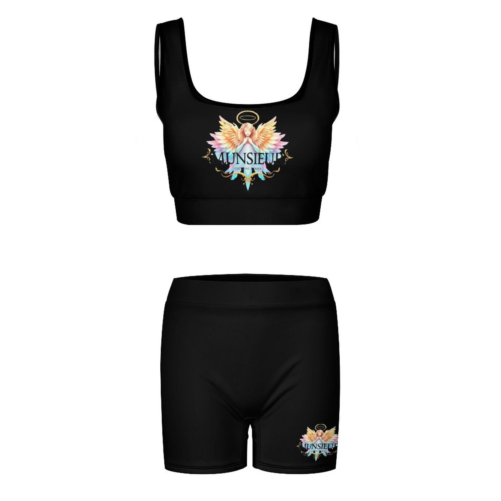 Munsieur Printed Yoga Workout Set