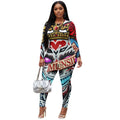 MUNSIEUR Women's Jumpsuit All Over Print Valentine's Day Collection