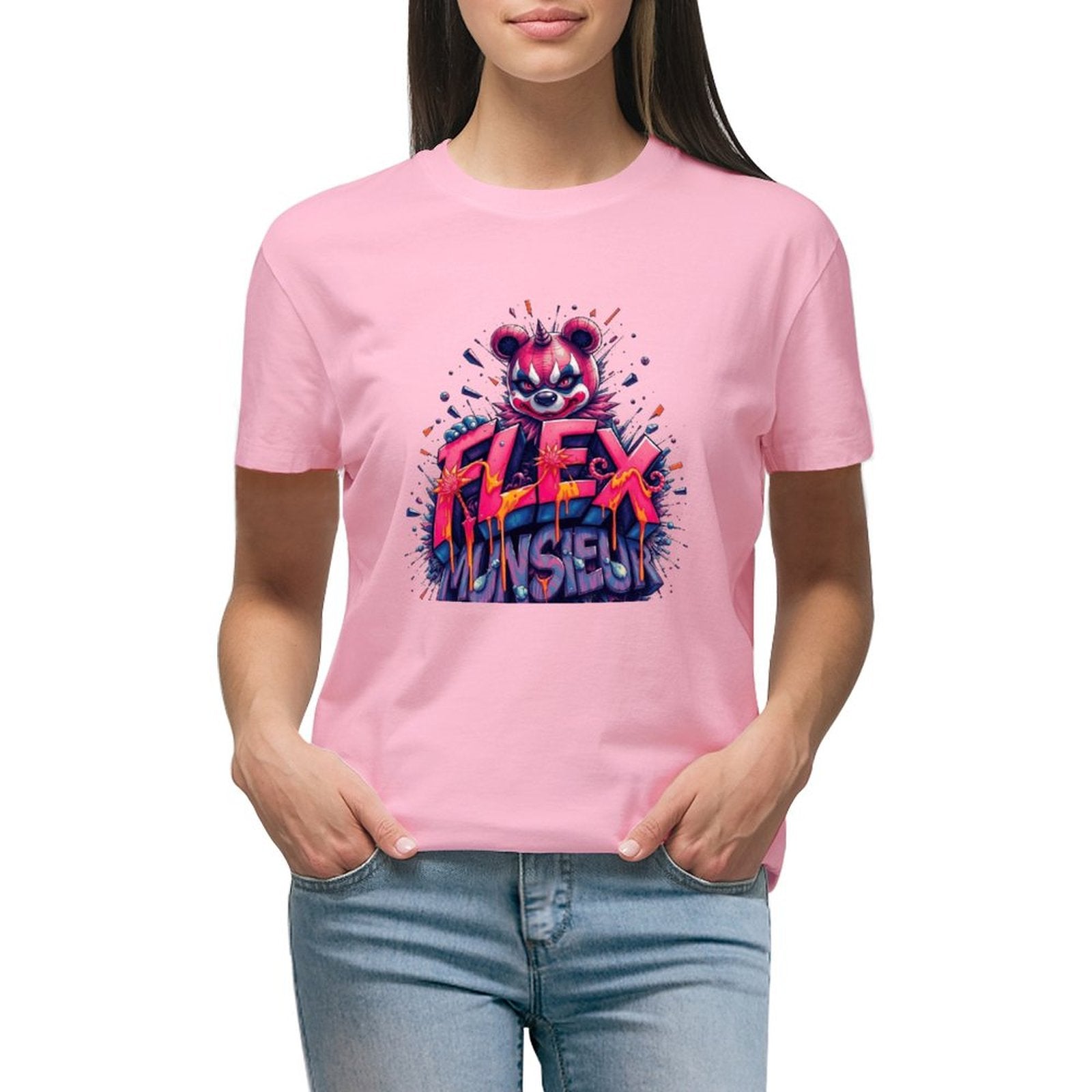 Women's Munsieur T-shirt "Flex" Streetwear for Her