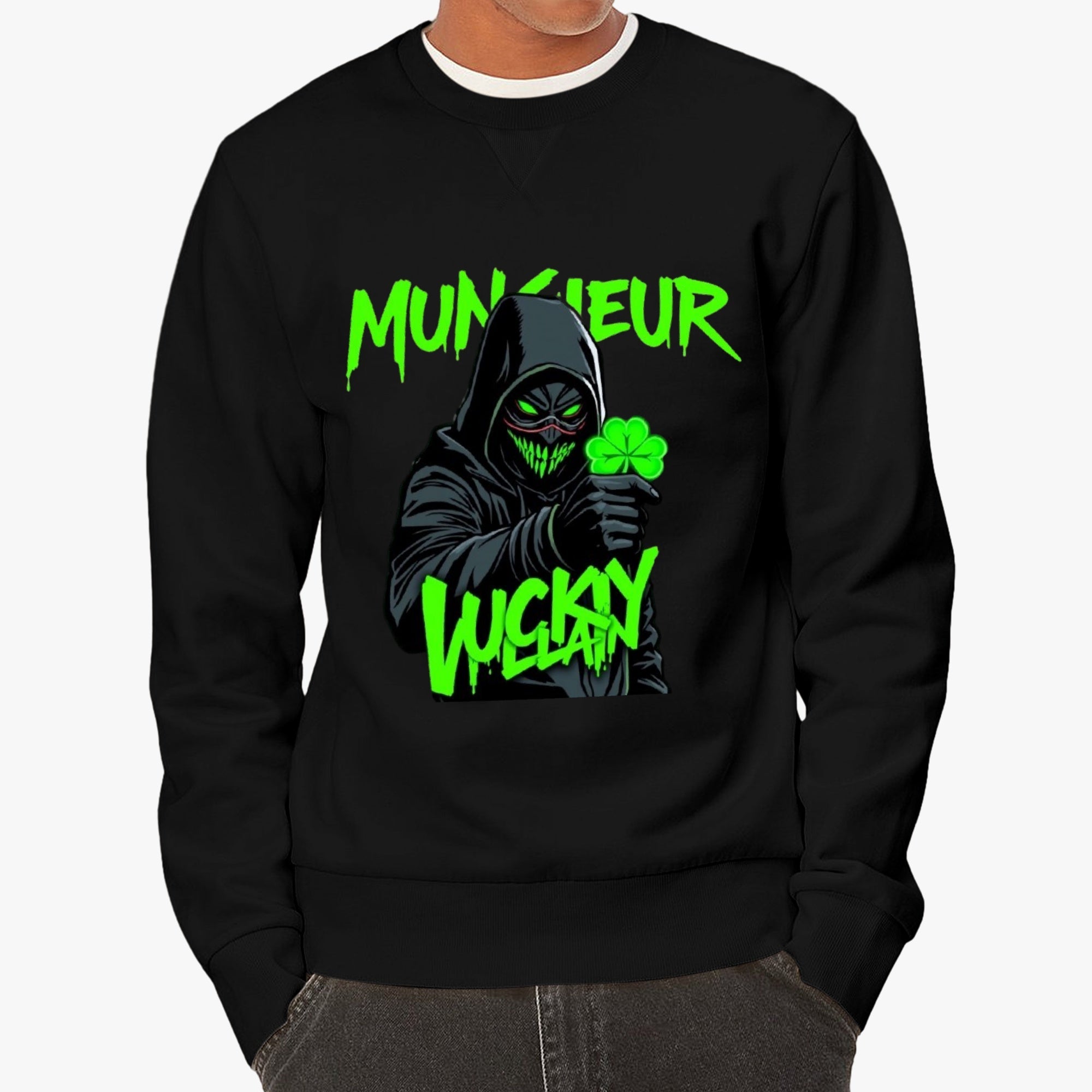 St. Patrick's Day Collection Munsieur Unisex Clover Gang 🍀 Crewneck Hoodie Sweater