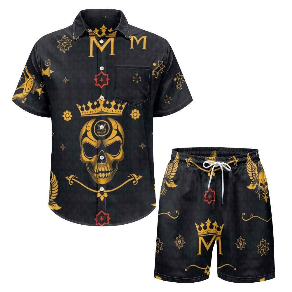 Men's Outfit Set - Two Piece Shorts & Top for Summer Wear