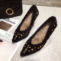 Branded Fuzzy Pumps High Heels Pointed Comfortable