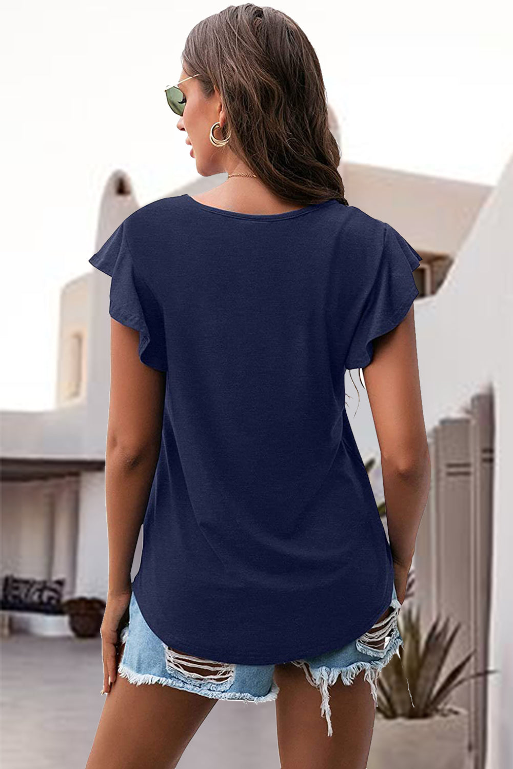 Ruffled Sleeve Blouse