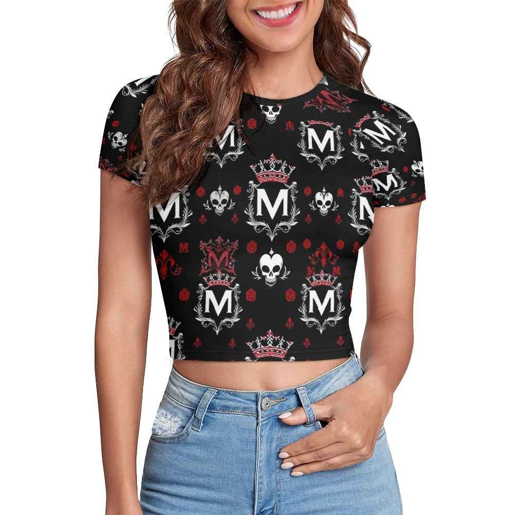 MUNSIEUR Tight cropped navel-baring T-shirt