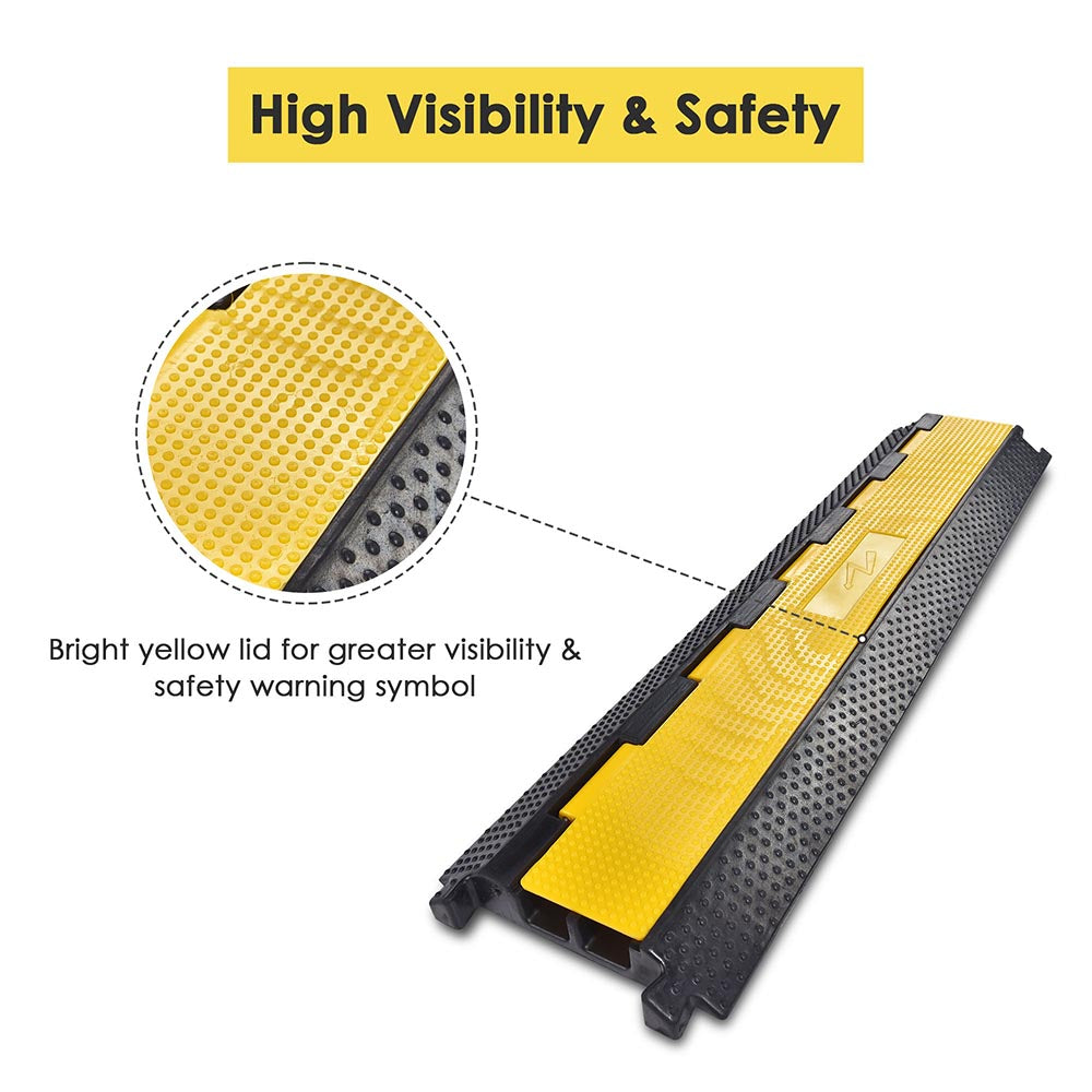 Yescom Cable Ramp Protector Rubber Cable Cover 2-Channel (Preorder)