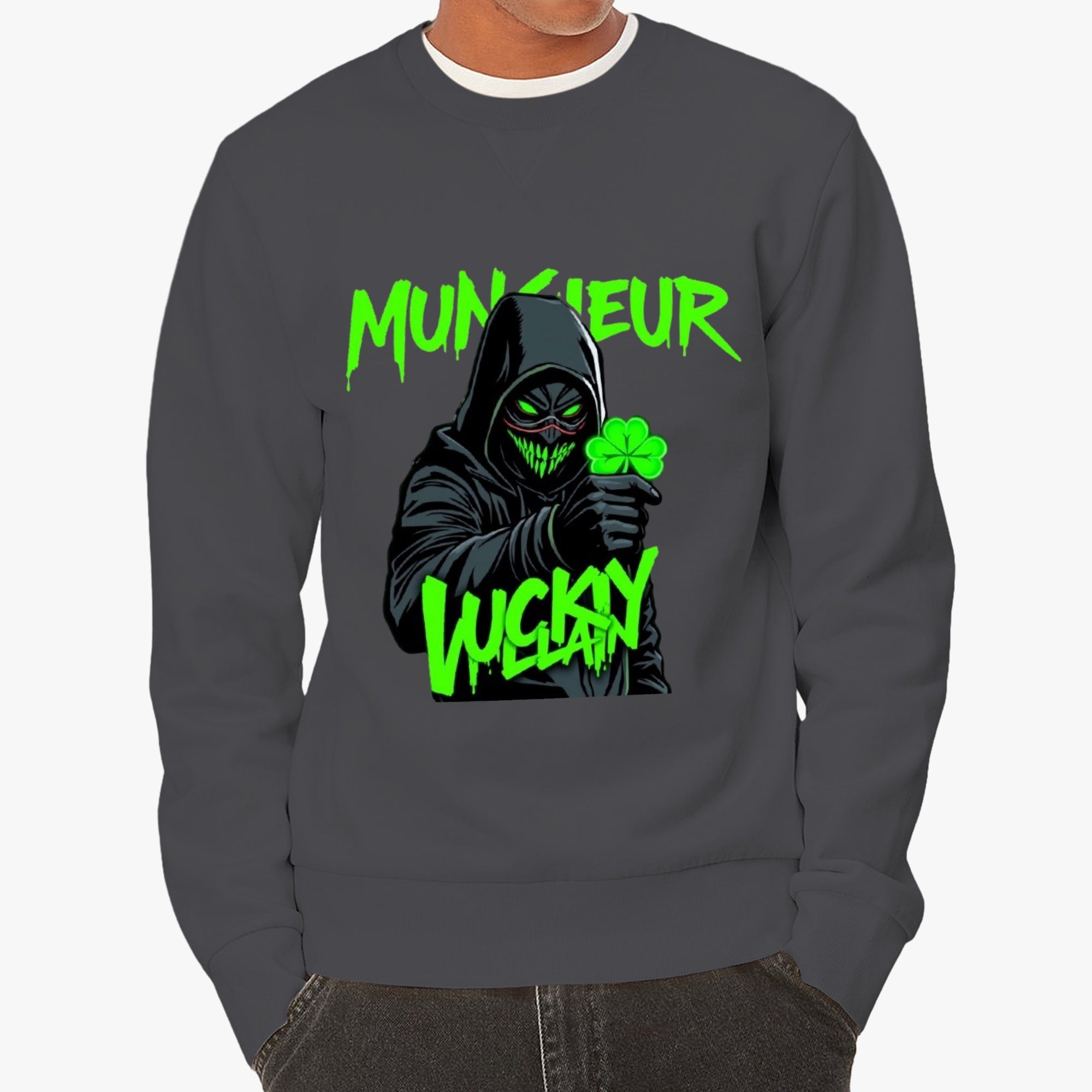 St. Patrick's Day Collection Munsieur Unisex Clover Gang 🍀 Crewneck Hoodie Sweater