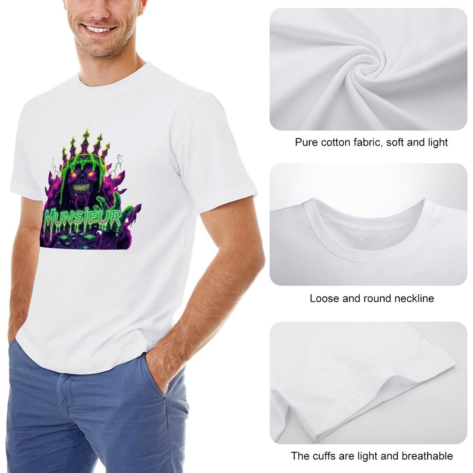 Munsieur Men's Emerald Isle Halloween Streetwear Tee