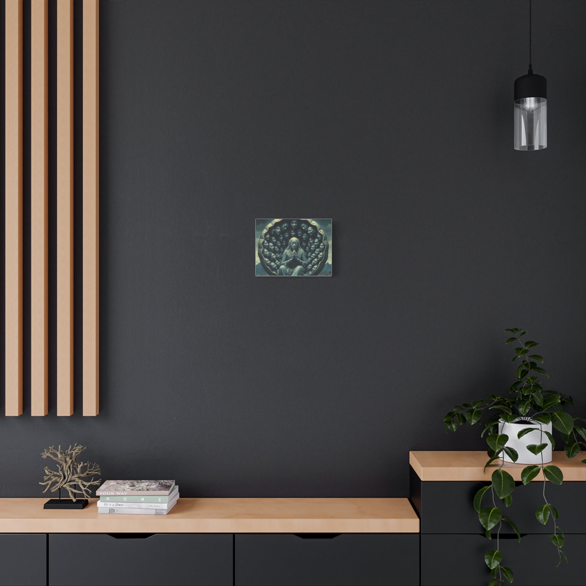Matte Canvas Art Print, Abstract Spiritual Wall Decor, Zen Home Decoration, Unique Gift for Art Lovers, Meditation Artwork