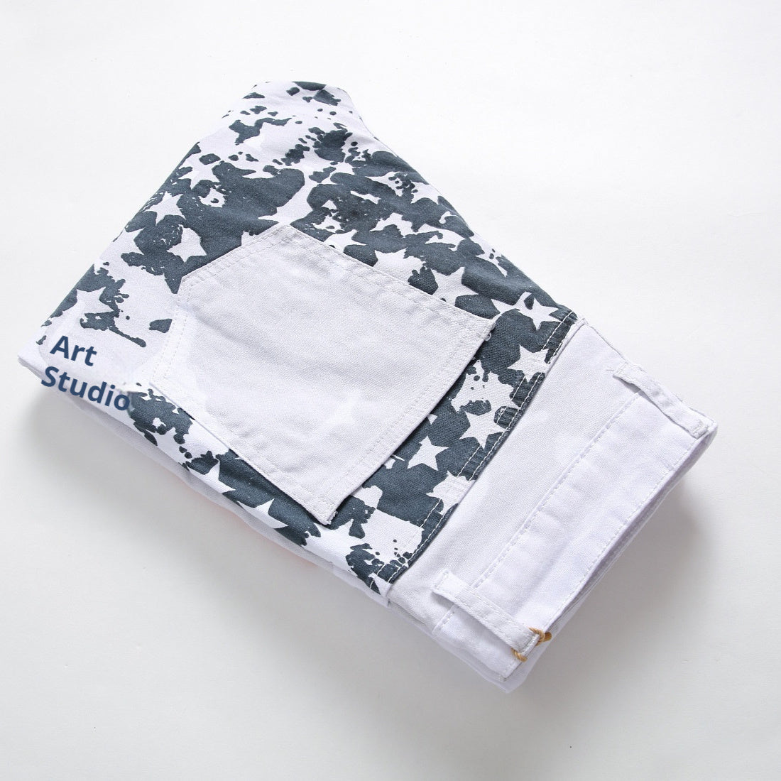 Printed High Fashion Elastic Stretch Slim Fit Men Plus Size Pants