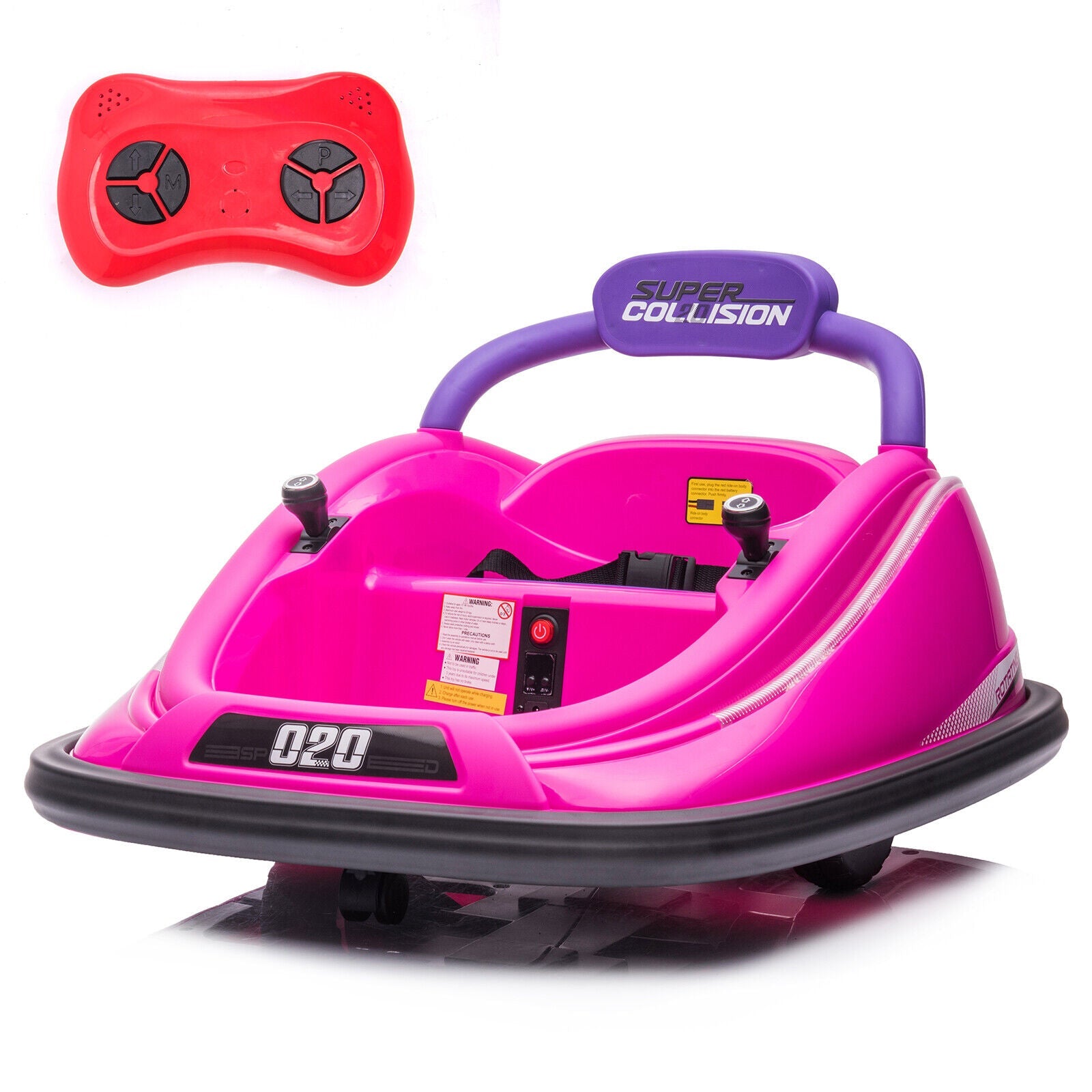 360 Degree Spin Electric Bumper Car for Kids with Remote Control - 12V Ride On Vehicle