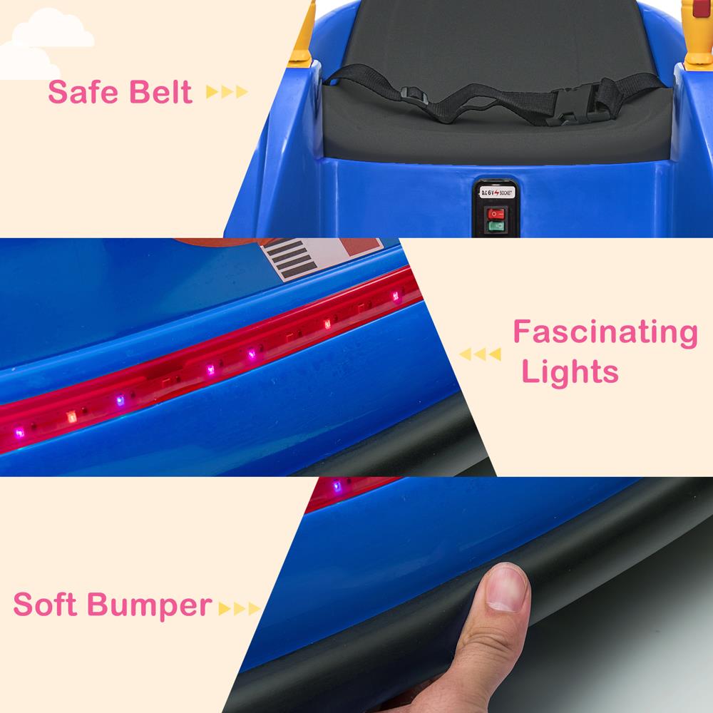360° Electric Bumper Car for Kids - Battery Powered Ride-On Toy