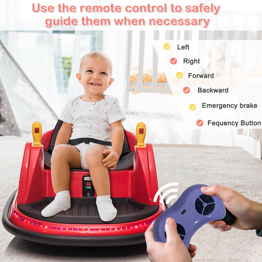 360° Electric Bumper Car for Kids - Battery Powered Ride-On Toy