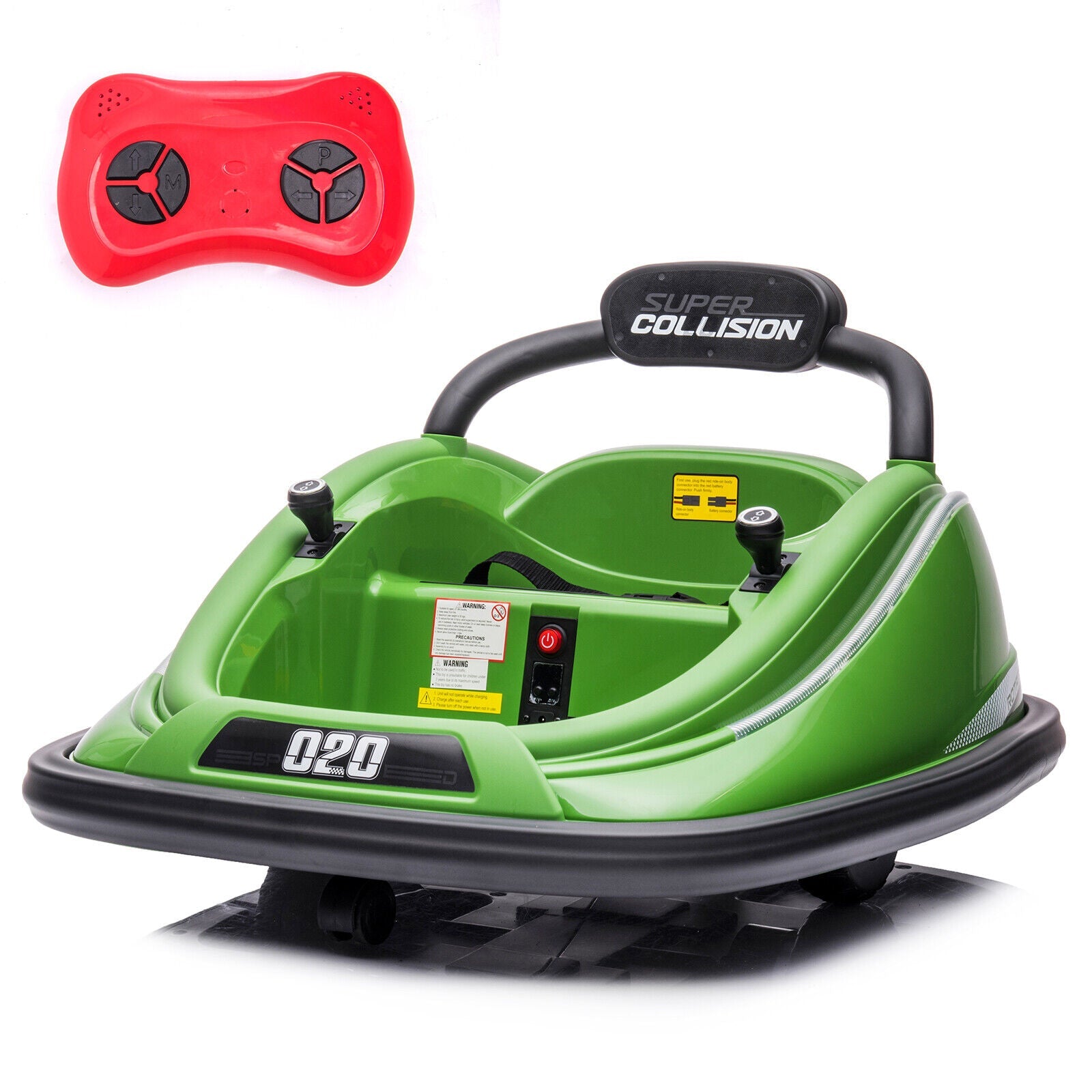 360° Rotating Electric Bumper Car for Kids with Remote Control - 12V Ride On Vehicle