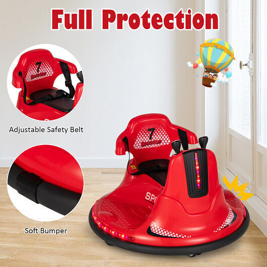 360?&deg; Spin Electric Ride On Car for Kids and Toddlers - Safe and Fun Bumper Car Experience!