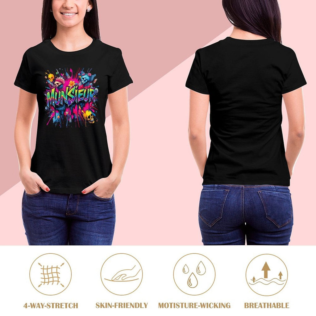 Women's Munsieur Brand T-shirt Streetwear Fashion