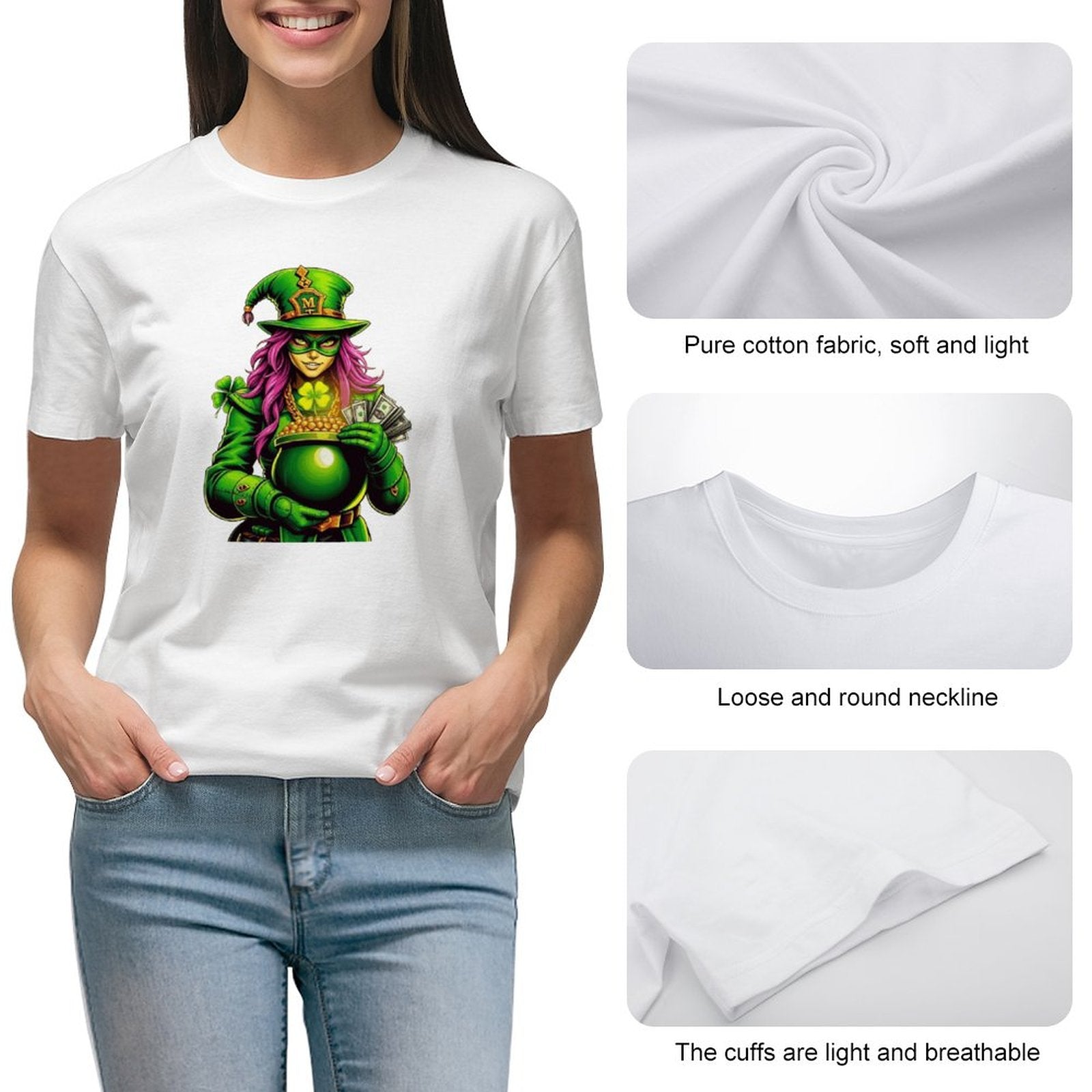 St. Patrick's Day Collection Leprechaun Mafia "Kimberly" T-shirt for Women