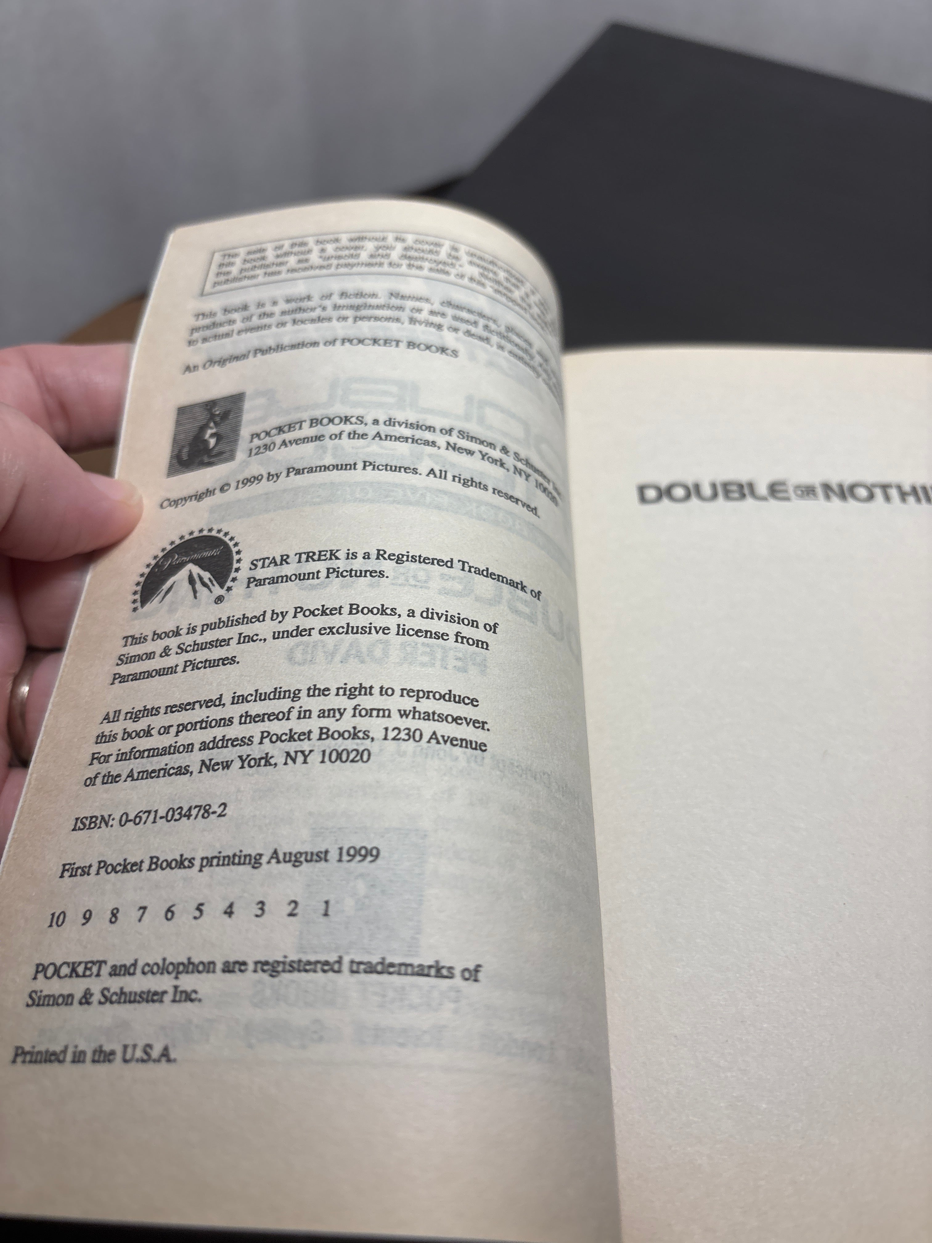 Star Trek: Double or Nothing by Peter David (Star Trek: Double Helix #5)