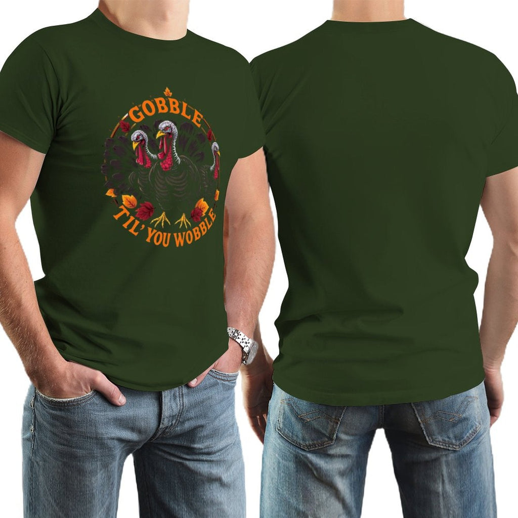 Munsieur Men's Tee Thanksgiving Collection "Gobble Til' You Wobble"
