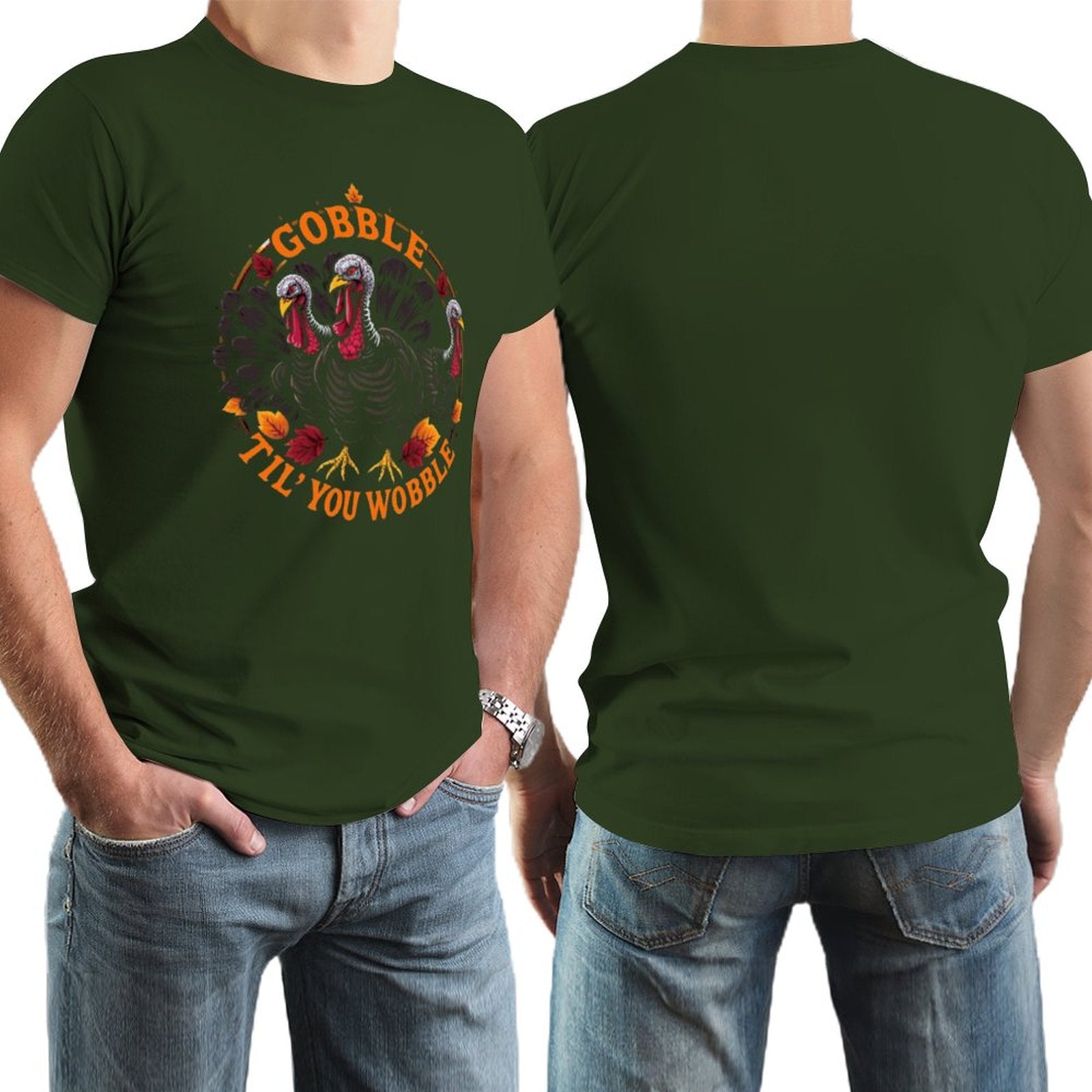 Munsieur Men's Tee Thanksgiving Collection "Gobble Til' You Wobble"