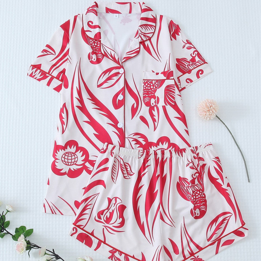Women's Loungewear Bow Print Pajamas