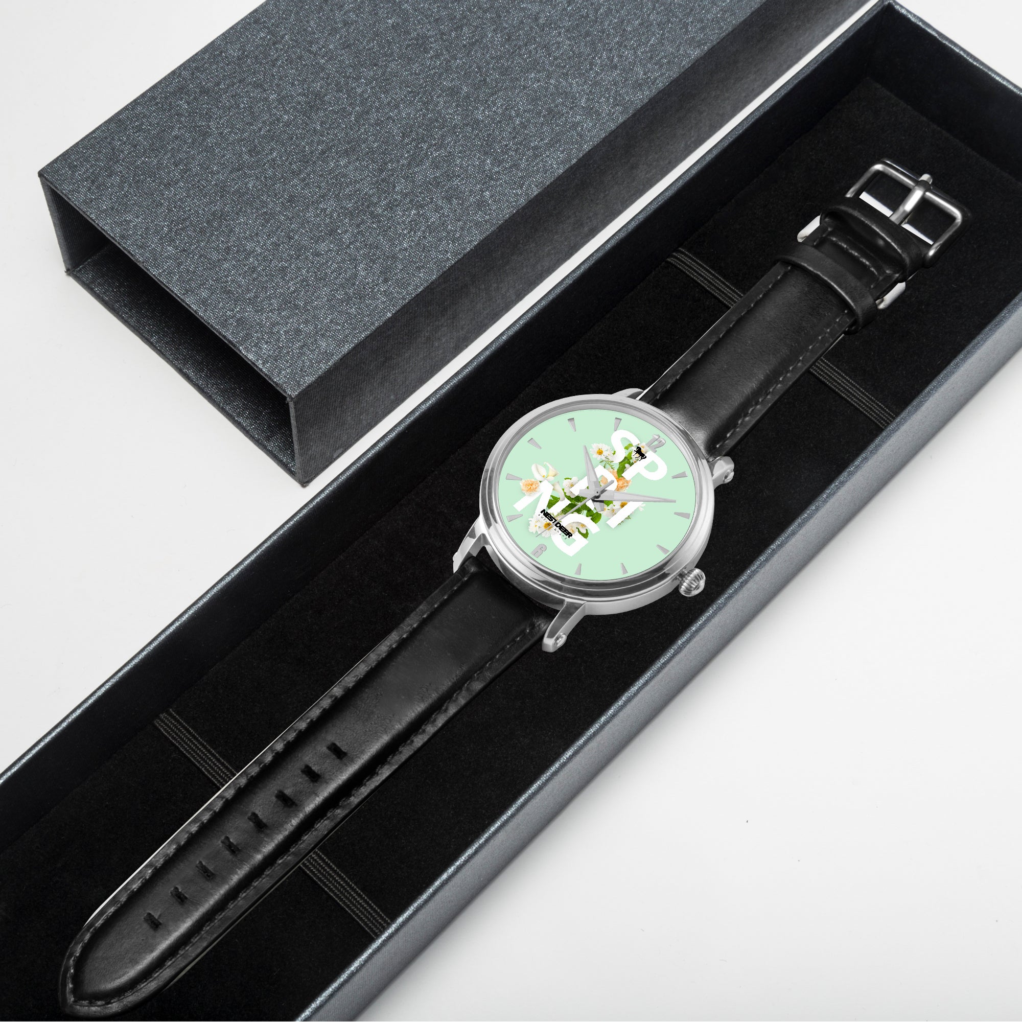 159. 46mm NESTDEER SPRING Unisex Automatic Watch (Silver)