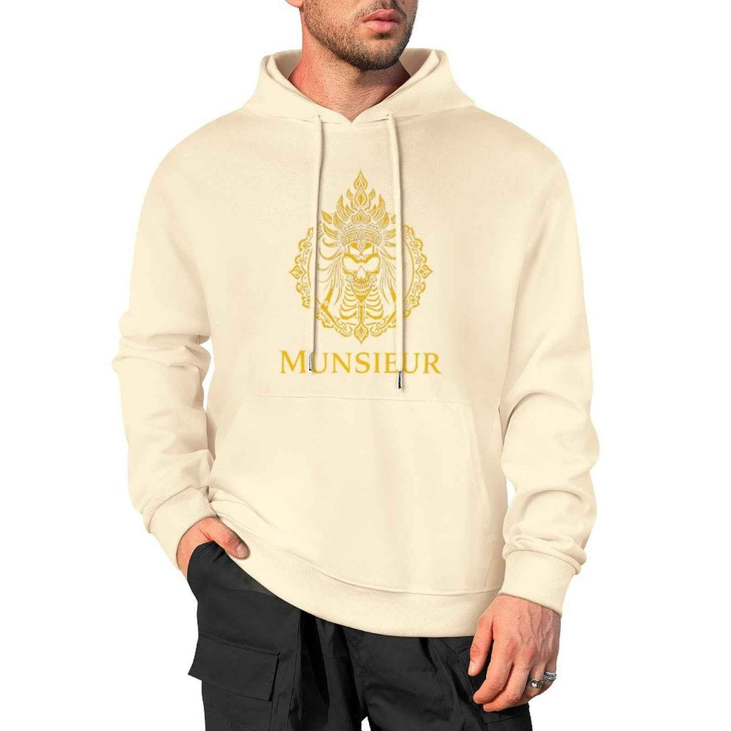 Phantom Threads Hoodie - Intricate Skull Embroidery Gothic Streetwear