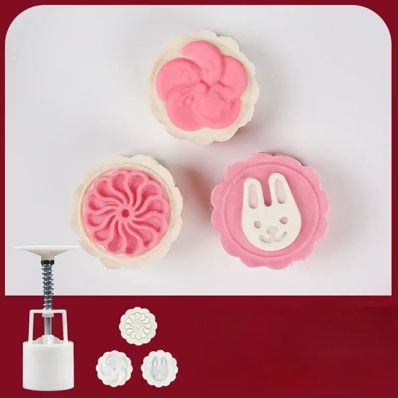 3d cherry blossom mooncake mold for kitchen baking