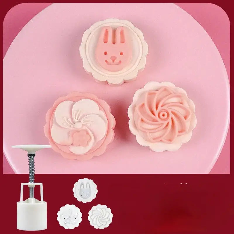 3d cherry blossom mooncake mold for kitchen baking
