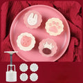 3d cherry blossom mooncake mold for kitchen baking