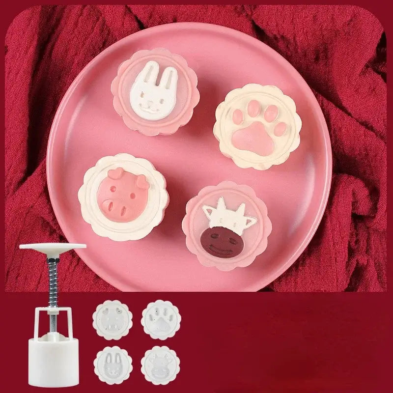 3d cherry blossom mooncake mold for kitchen baking