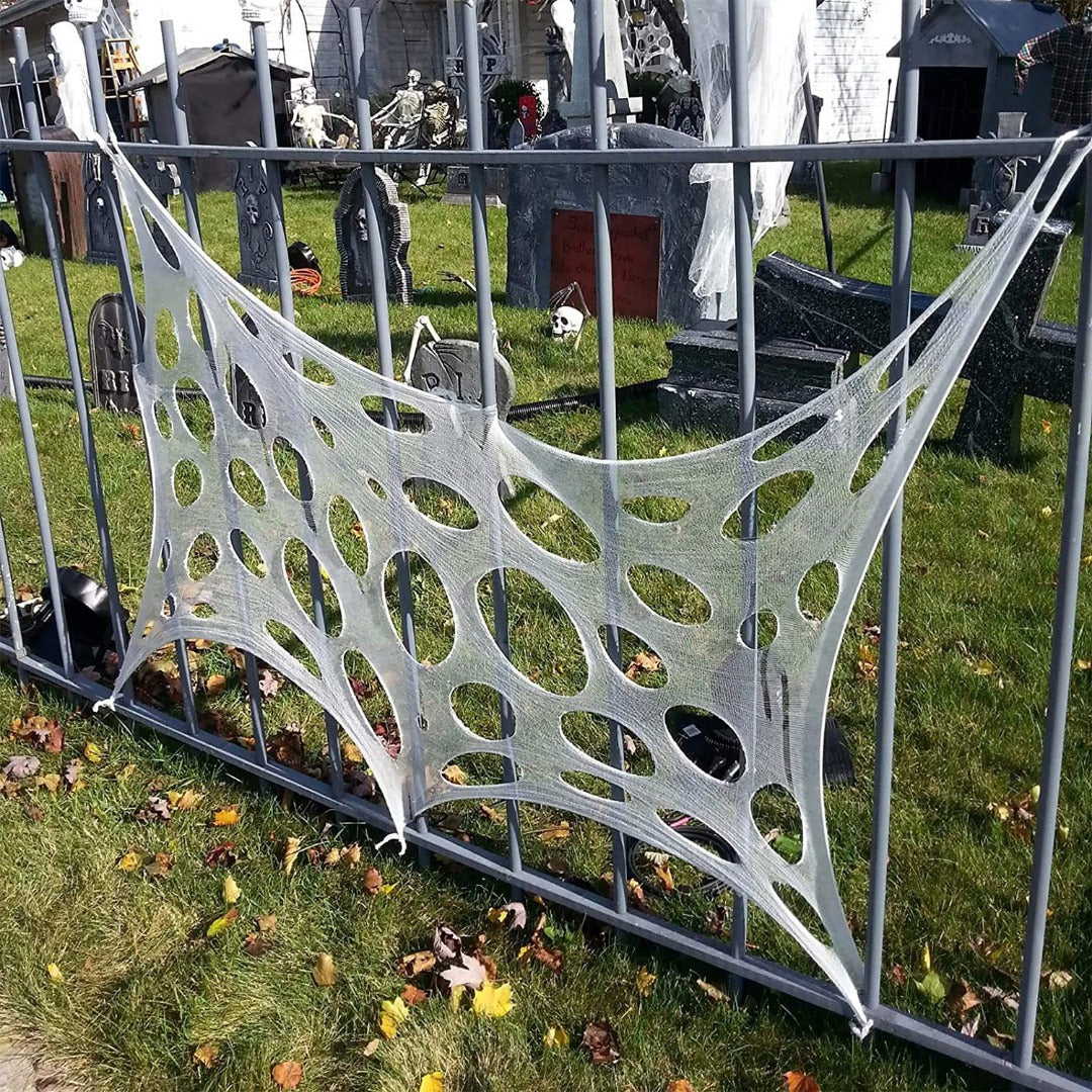 Halloween Spider Webs Decorations with Fake Spiders, Super Stretchy Cobwebs for Halloween decor Indoor and Outdoor