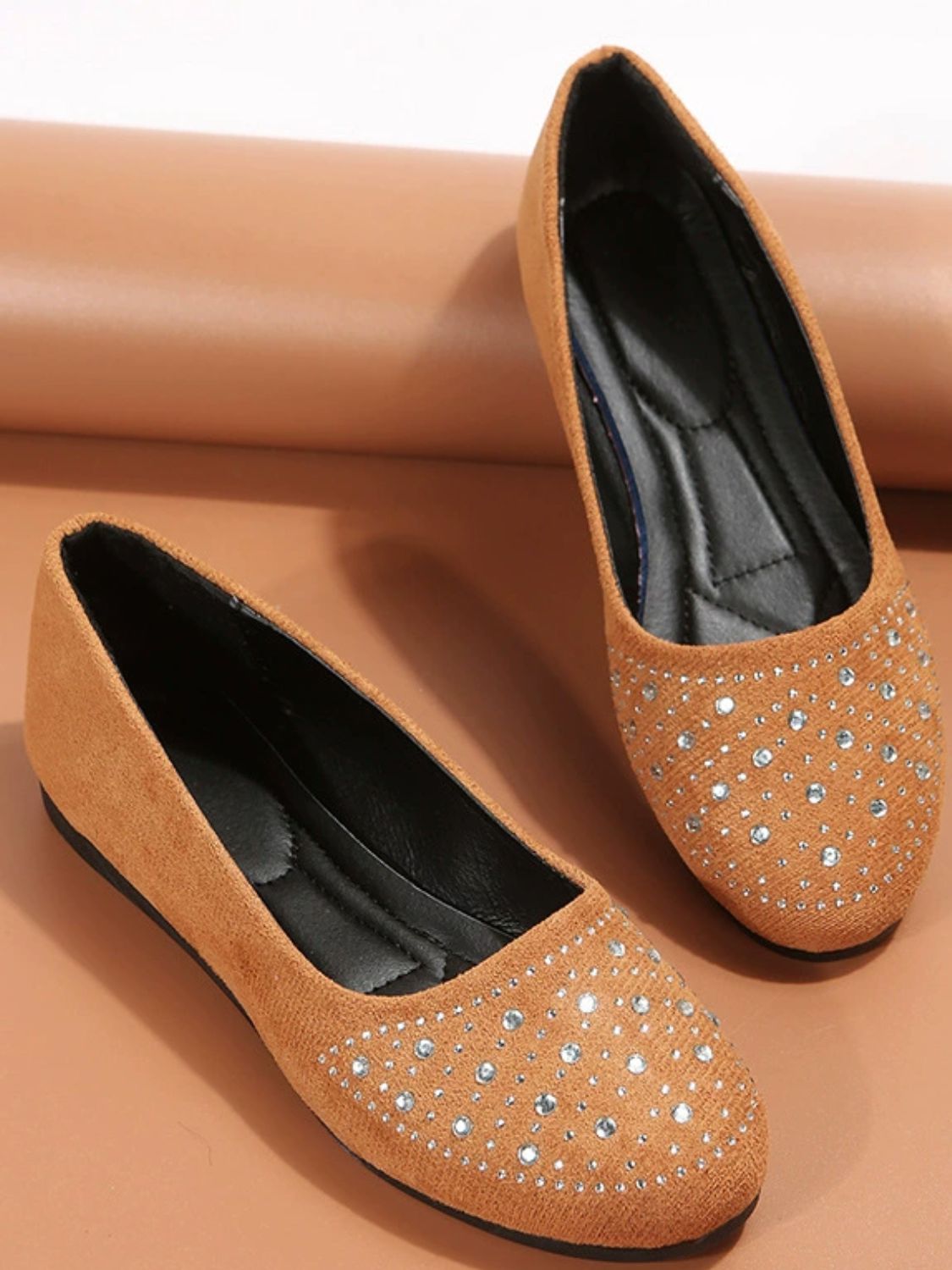 Women's Rhinestone Flats Slip-Ons
