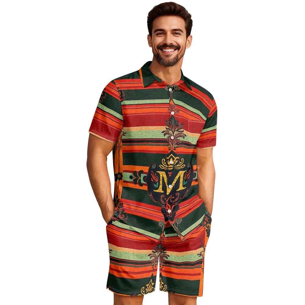 Men's Shorts Set - Two Piece Summer Outfit for Beach & Casual Wear
