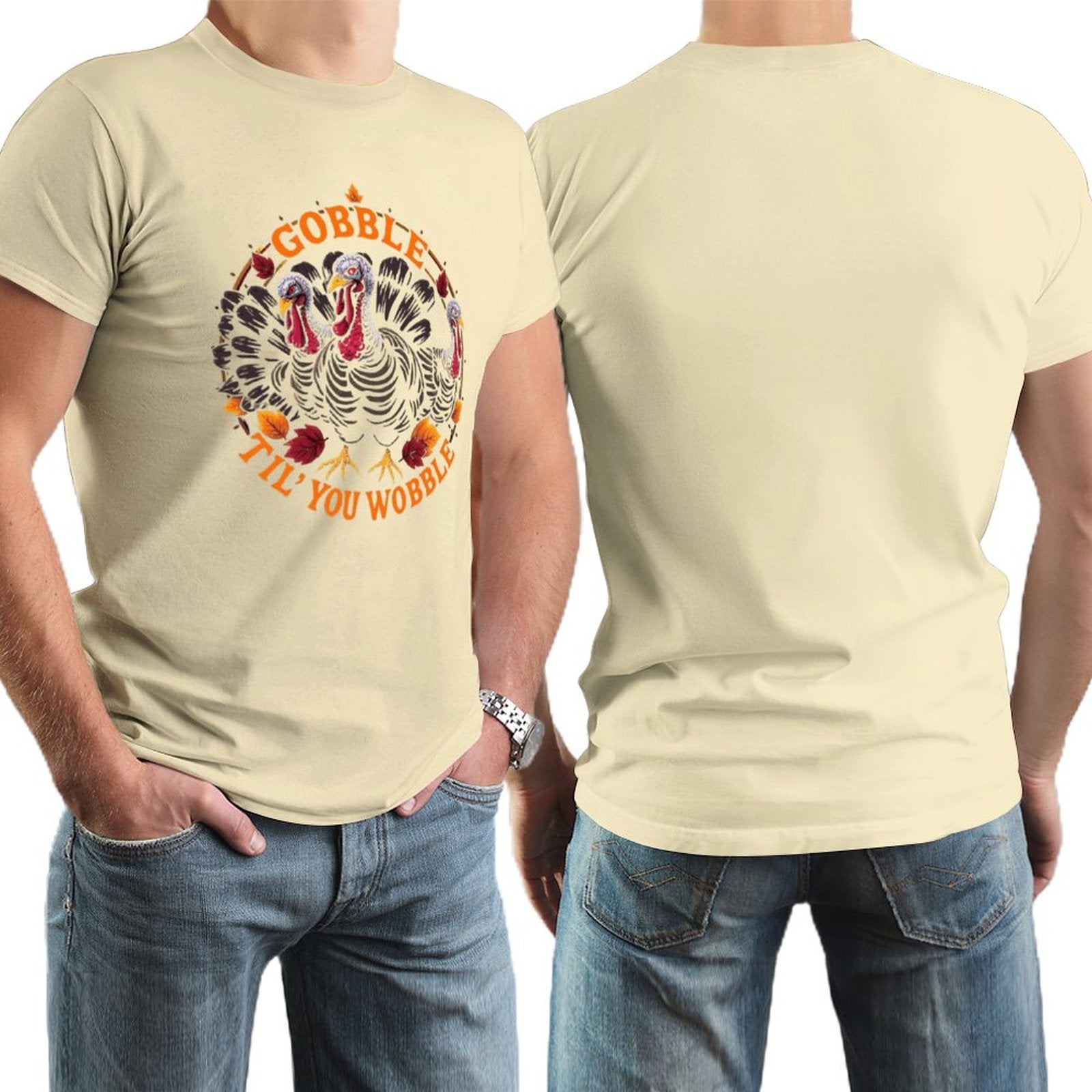 Munsieur Men's Tee Thanksgiving Collection "Gobble Til' You Wobble"