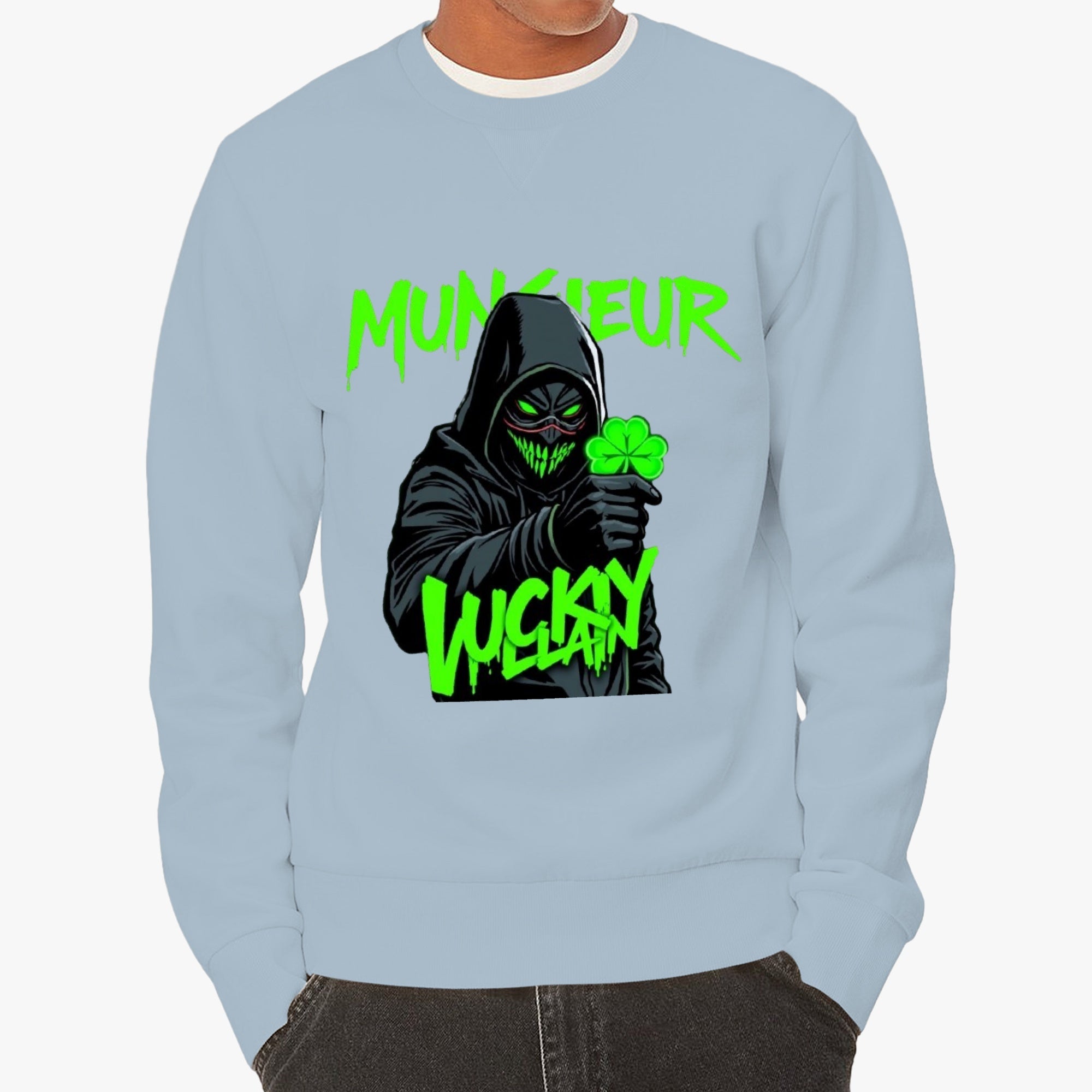 St. Patrick's Day Collection Munsieur Unisex Clover Gang 🍀 Crewneck Hoodie Sweater