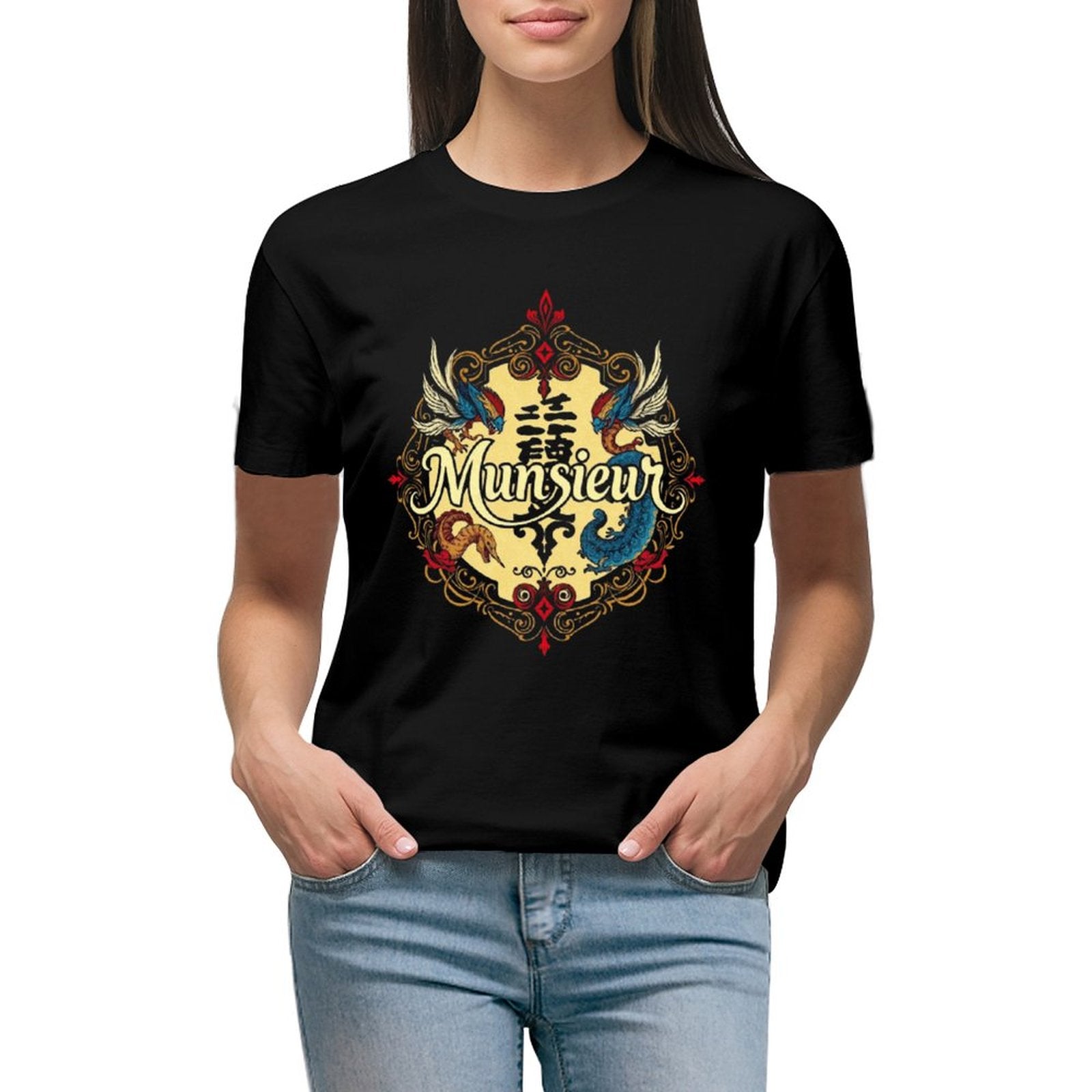 MUNSIEUR Women's T-shirt Designer Streetwear for Her