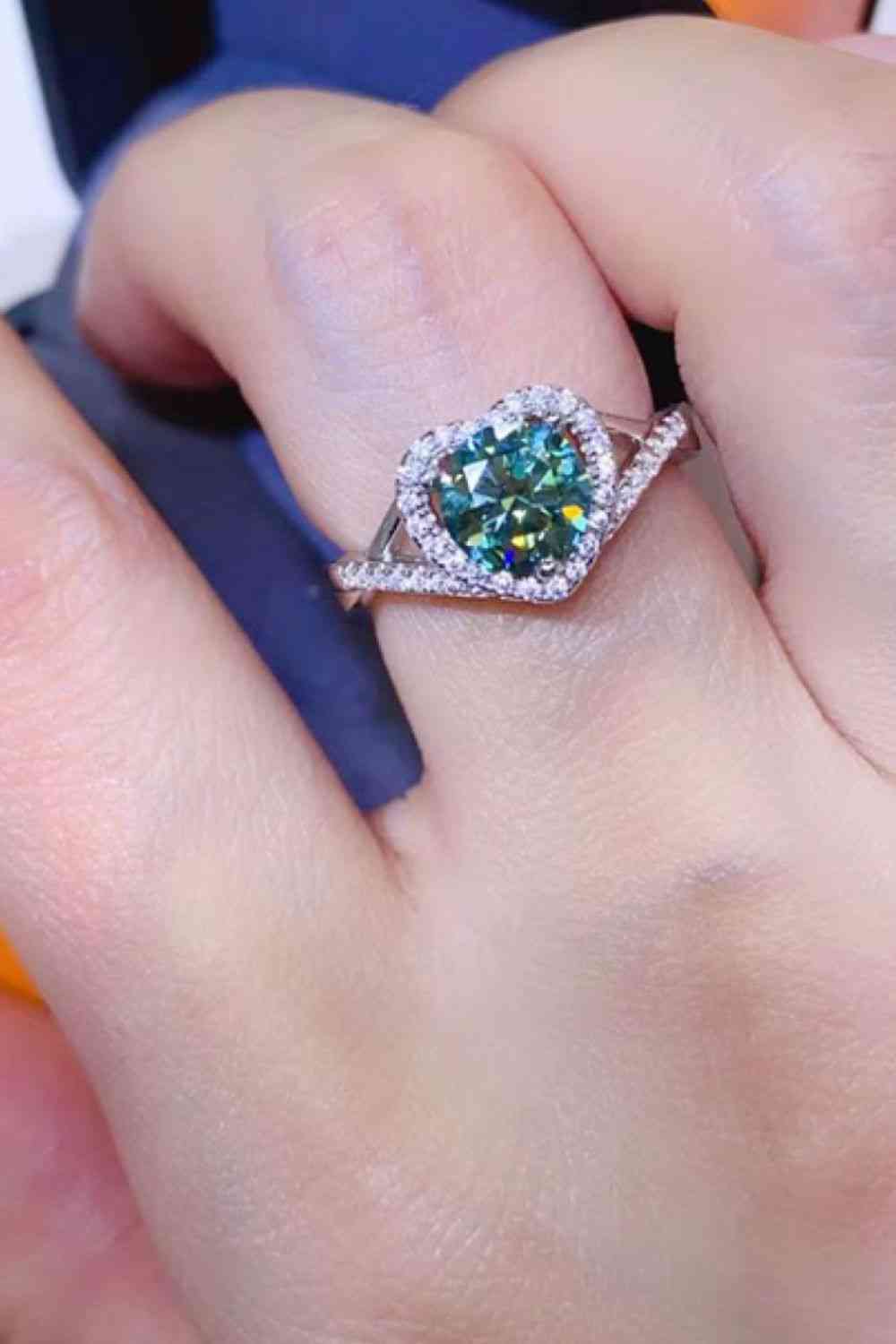 1 Carat Moissanite 925 Sterling Silver Ring